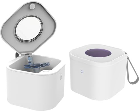 Portable Schnuller Sterilisator, UV-Sterilisation Box für Schnuller, 99,99% Sterilisation in 3 Minuten, 210-Min Akku-Lebensdauer,USB Aufladbar, Für Schnuller, Sauger & Kleinteile
