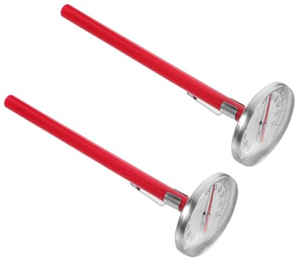 CONGARTENO 2 Stück Autoklimaanlagen -Thermometer - und Außenthermometer Thermometer für Auto Autodekorationsthermometer automatisch Auto-Innenuhr rot