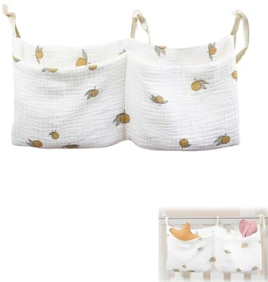 1PCS Borsa Appendere per Lettino, Organizer per Cameretta dei Bambini, Tasche Portaoggetti Letto, Portaoggetti Tasca da Appendere per Letto Usato per Riporre Vestiti Pannolini Giocattoli