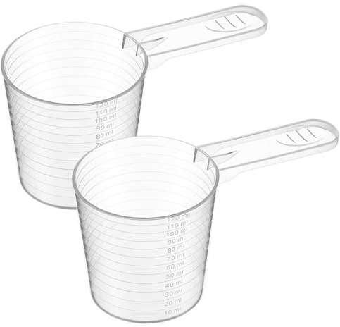 2 Pieces Plastic Measuring Cup, 4 Oz/120ml Measuring Cups 1/2 Cup Laundry Measure Cups Replacement Tools for Kitchen Dry and Liquid Ingredients, Dog Cat Food