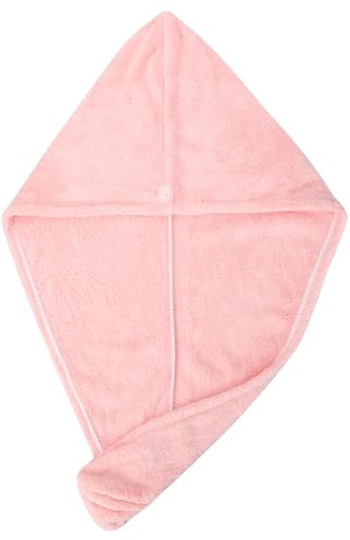 ARubyForest Asciugamano per capelli in microfibra, turbante per capelli, ultra morbido e ad asciugatura rapida, asciugamano per capelli anti-crespo, per donne, rosa