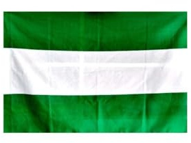 Bandera de Andalucía sin Escudo, Verde y Blanco, 100 x 70 cm