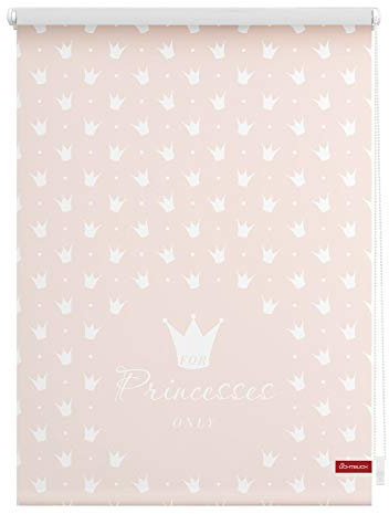 Lichtblick Klemmfix Tageslicht-Rollo mit Motiv, ohne Bohren, Blickdicht, Seitenzugrollo, Made in Germany, Prinzessin Lilly - Rosa 80 x 150 cm (B x L)