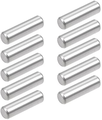 sourcing map 10Stk Passstift Heringe Stützregale Silber Ton 6mm x 20mm | 304 Edelstahl