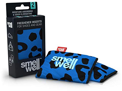 SmellWell Tork- och läskekuddar för skor, sportväska eller till och med bilen – förskjuten med en fräsch doft (Leopard Blue)