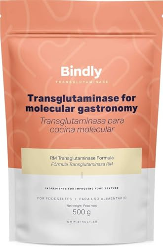 BINDLY® RM Transglutaminase en Poudre 500g | MeatGlue / Colle à Viande Puissante pour Professionnels | Enzyme pour Restructuration de Viandes, Poissons et Secteur Laitier | Certifié Halal et Kasher