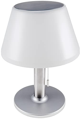 Chilitec Solartischleuchte mit Schalter Led Solarlampe Dimmbar IP44 Akku Tischlampe Ein/Aus Schalter Tischbeleuchtung Innen Aussen Licht Warmweiß