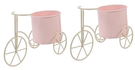 pflanzenständer2 Stück Blumenständer Blumenwagen Mini Dreirad Pflanzenständer Fahrrad Blumenhalter Pflanzenständer für Terrasse Fahrrad Blumentopfhalter Wagenhalter Eisen Student Stifthalter