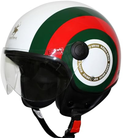 Casco Demi Jet Rodeo Drive RD117 Circle, Bianco (L)