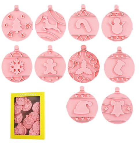 Weihnachts-Ausstecher-Set – Ausstecher mit Backform, handgepresste Keksausstecher-Backform, Weihnachts-Ausstecher für Kekse, Fondant,
