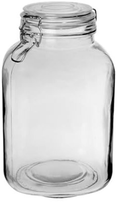 2 x Tarros 2L Hermético Vidrio - Envio 24 h - Tarro o Tarrina de Cristal con Tapa hermetica (F - 2 L)