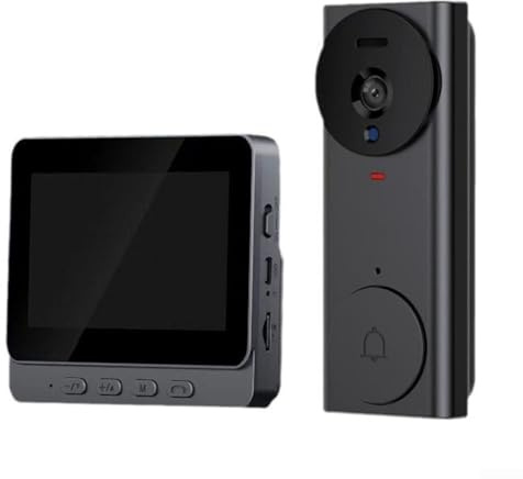 Niceminiwall Wireless Video Doorbell with 4.3 Screen, Two-Way Audio, 130° Wide-Angle Camera, Night, Rechargeable, No WiFi Required