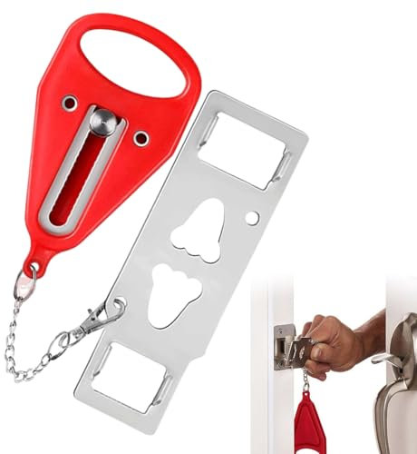 Portable Door Lock – Anti-Theft Travel Lock for Home, Hotel & Apartment Security | Easy to Install, Heavy-Duty & Compact | Extra Security for Doors & Dorm Rooms | No Tools Required