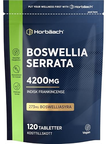Boswellia Serrata 4200mg | 120 Compresse Vegane | con Acidi Boswellici | Estratto di Boswellia Integratore ad Alto Dosaggio | di Horbaach