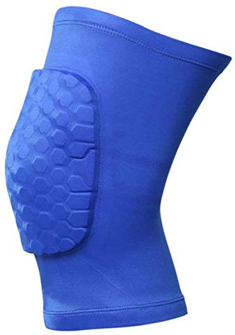 MQPALZKD 1 Pair Honeycomb Basketball Knee Pads Short Design Compression Leg Sleeves Kneepad Volleyball Protector Brace Support(L)