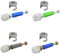 PrecisionFix 100 piezas de herrajes de conexión for muebles, tornillos de levas, tuercas de rueda excéntricas, tuercas de seguridad 831F(Blue and white pole)