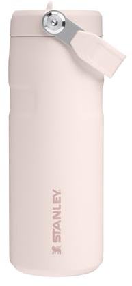 Stanley 1913 Iceflow Flip Straw 2.0 Vattenflaska Med Sugrör 0.7L - 8 Timmar Kall - 40 Timmar Iskall - Rostfritt Stål - BPA-Fri - Läckagesäker - Tål Maskindisk - Rose Quartz