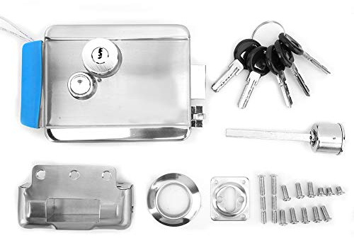 Serrure électronique extérieure électrique en Acier Inoxydable 304, verrou de sécurité Anti - effraction - Ouverture Commande électrique, clé Manuelle, idéal Portes accès