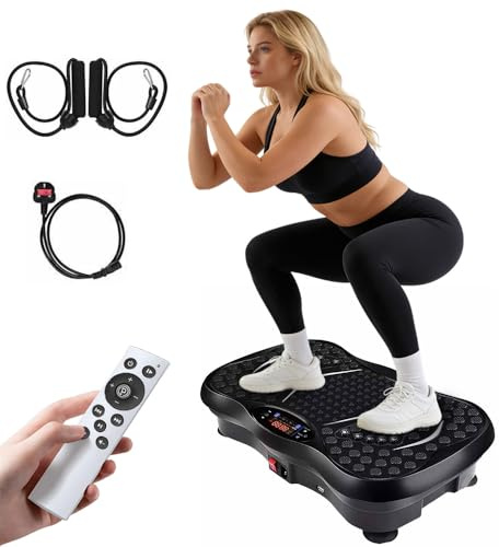 Vibration Plate, 2025 Upgraded Vibration Plate Exercise Machine with High-Performance Motor, 120 Adjustable Speeds, Fitness Vibration Plate Platform for Lymphatic Drainage & Full Body Workout