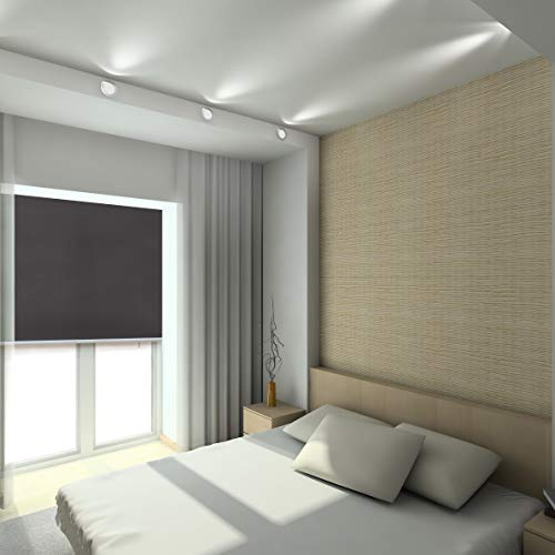STORE SAV Store Enrouleur, 140 x 250 cm, Taupe, Isolation Thermique, Protection Intimité, Polyester, PVC, Manuel, Murale, Intérieur