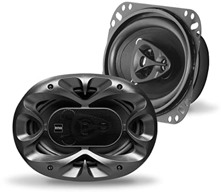 BOSS AUDIO SYSTEMS 2 CH4630B DREI-Wege-Triaxiallautsprecher in Schwarz, 4 x 6 Zoll, 10 x 15 cm, 100 x 150 mm, 125 Watt RMS, 250 Watt max. Türen, pro Paar