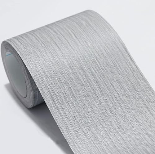 Bordure De Papier Peint Frise Murale Adhesive Bordure Papier Peint Frise Autocollante Pour Cuisine, Salle De Bains, Plafond, Salon, Chambre DéCoration Murale Ligne Gris Foncé 15cm X 500cm