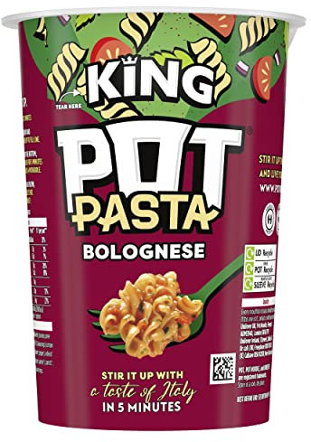 Pot Noodle Pasta Bolognese from the nation's favourite instant noodle brand* instant hot snack quick snacks for when you need filling up 73 g