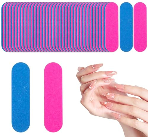 100 Pcs Mini Nail File Disposable Professional Nail File Nail File Set Care Mini Nail Files Professional Manicure Tools for Home and Salon Use 180/240 Grit