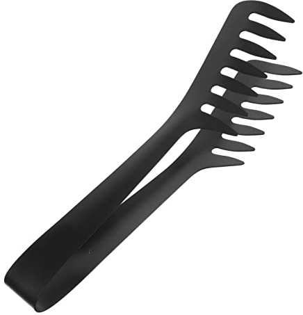 Hoement Spaghettizange aus Edelstahl mit Gezackten Spitzen Leichtes Design und Griffigkeit für Grill und Outdoor Aktivitäten Spülmaschinengeeignet