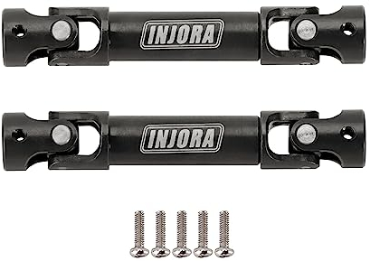 INJORA Hardened Steel Drive Shafts with D-shaped Holes for FMS FCX24 FCX18 Upgrade 1/24 RC Crawler