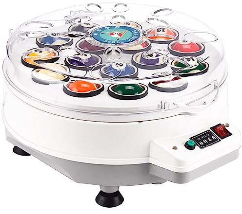 ExoticaBlend Billard-Reinigungsmaschine, Pool Ball Automatische Reinigungs-Poliermaschine, Snooker Clean Kugelsichere Ballistik, EIN-Knopf-Start, Geeignet Für Billardkugel-Set,16balls