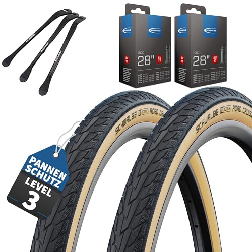 Schwalbe 2er Set Fahrradreifen Road Cruiser 28 Zoll 37-622 Braun-Schwarz