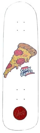 Vamos Skateboards Pizza Bomb Shape Oldschool Skateboard Deck 8.51 + Griptape - Made in Canada 7Ply Maple OS Cruiser Deck