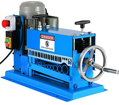 Generic Tagliapiastrelle Spellafili Automatico 370W Macchina spelafili elettrica, spelafili motorizzata per rottami con azionamento a manovella per Il Riciclaggio delle riparazioni