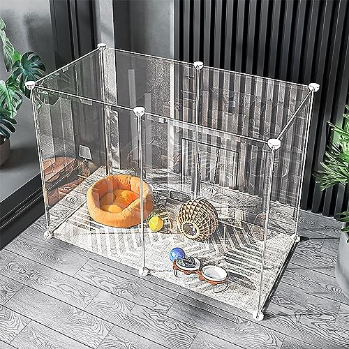 DLAZUM Laufstall für Haustiere, Kleiner Hundekäfig, Kaninchenkäfig, DIY-Meerschweinchenkäfig, Kleintierhaus und Lebensraum, für Hamster, Kaninchen, Igel, Meerschweinchen (Größe: 104 x 54 x 74 cm) (