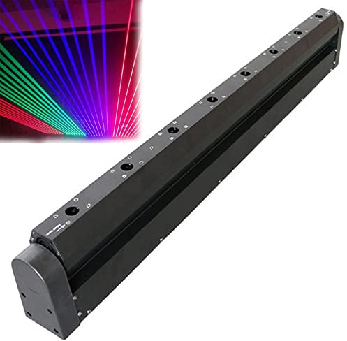 LVSEWOA Projecteur de scène à tête Mobile, éclairage de scène Rouge pour Bar, DJ, fête, discothèque, Stroboscope DMX, Faisceau de 8 LED pour KTV, Festival de Musique, Mariage, Danse, lumière Bleue