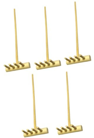 Toyvian 5pièces Mini Râteau à Quatre Dents Accessoires De Décoration pour Jardin Zen Et Table De Sable