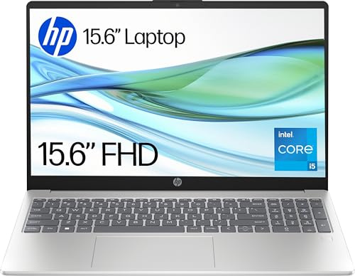 HP 15.6 Laptop | Intel Core i5 i5-1334U Processor | 16 GB RAM | 512 GB SSD | Intel Iris Xᵉ Graphics | FHD Display | Up to 9.75 hrs battery | Windows 11 | Dual Speakers | Natural Silver | 15-fd0072sa