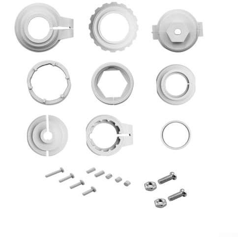 9 Stück Heizkörper-Temperaturregelventil-Adapter-Anschluss M30 x 1,5 kompatibel für TRV für RA für RAV für RAVL für Caleffi Thermostatventile für Heimheizungssysteme, einfache DIY-Installation, grau