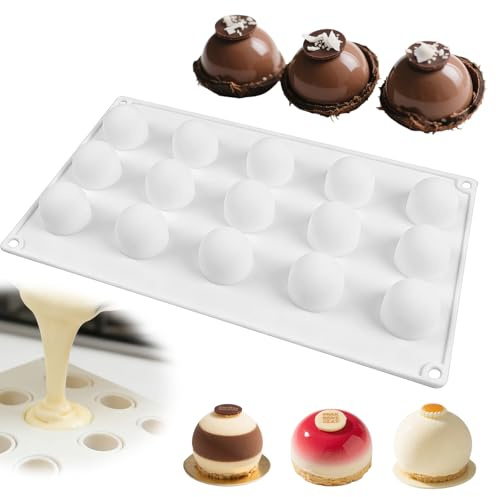 Silikonform Kugel,Schokoladenformen,Pralinenform Silikon,Ralinenform Antihaft Flexible Silikon Form,Für Herstellung Von Dome-Mousse Kuchen Kugel Schokolade Eiskugel