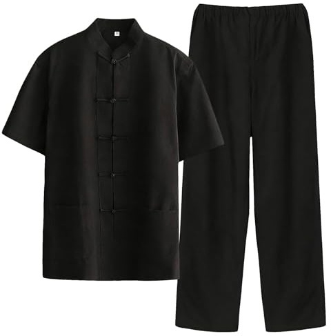 G-LIKE Men's Chinese Traditional Martial Arts Suit Kung Fu Tai Chi Classic Tangzhuang Long Sleeve Shirt Trousers Training Uniform Tracksuit