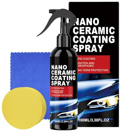 Spray De Recubrimiento Cerámico Para Coches,Solución Pulidora Interior y Exterior 100 ml - Spray de Recubrimiento para Detallado de Coches | Para Sedanes Pickups Motocicletas Vehículos