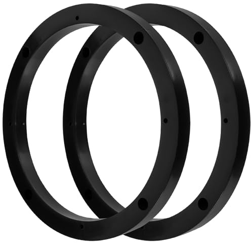 Anillos Espaciadores Plástico Altavoces Coche 6.5 Pulgadas, Adaptador | Fácil Instalación, Estructura Hueca Resistente, Mejora Claridad Acústica, No se Deforma