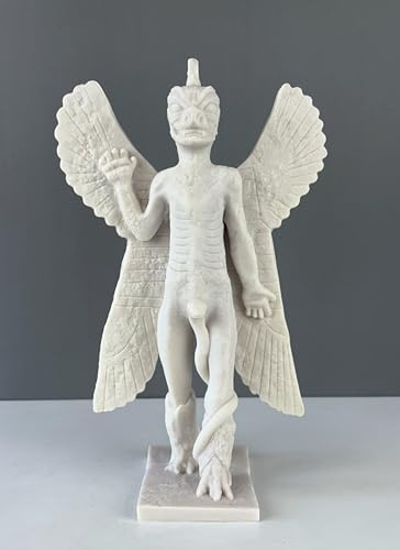 HISTONICA Pazuzu-staty, 30 cm/12 tum, sumerisk bystskulptur, exorcist, staty dekor (vit)