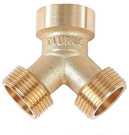 Soytich YV02 Répartiteur en Y 2 voies pour tuyaux d'alimentation 3/4 pour raccord de 2 appareils