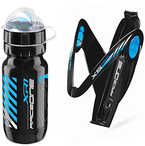 Raceone.it - KIT Race Duo X5 (2 PCS): portaborraccia per bicicletta X5 + bottiglia d'acqua per bicicletta XR1 - Ciclismo/MTB/Ghiaia. 100% Made in Italy