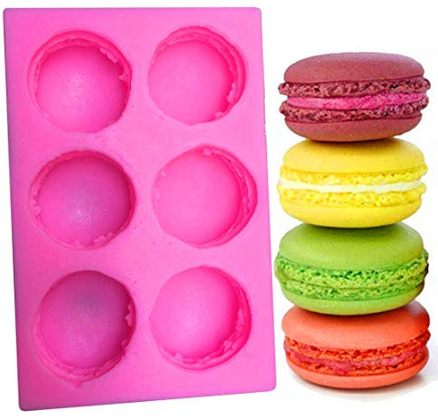 3D Macaroon Silicone Mold for Fondant, Macaron Hamburger Baking Molds, Candle Mold, Muffin Molds, Cake/Cupcake Decorating, Chocolate, Candy, Polymer Clay, Mini Soap, Bath Bomb