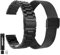 VIGOSS 20mm Uhrenarmband Kompatible Mit Samsung Galaxy Watch Armband Watch 7/6/5/4 40mm 44mm/Watch 5 Pro/Watch 3/Watch 4 Classic 42mm 46mm/Active 2, Metall Solide + Mesh Edelstahl Armband,2er Schwarz