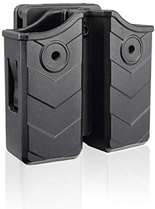 efluky Magazin Holster Magazintasche Pistole Passt für Walther P99/Sig Sauer p226/Glock 17 19/CZ p-09/Beretta/H&K/Browning/Ruger/Steyr/S&W/Taurus, Belt 60°