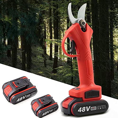 Refue Tijera de Podar Ligera para Jardin, 1.5 Ah Podadora eléctrica para Rama Cortador la jardinería, 2 de batería, Tijeras inalámbricas para Arbustos Granjas